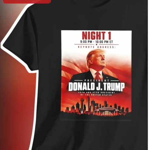 Night 1 President Donald J Trump Tee Political Campaign Merch Gift for Supporters