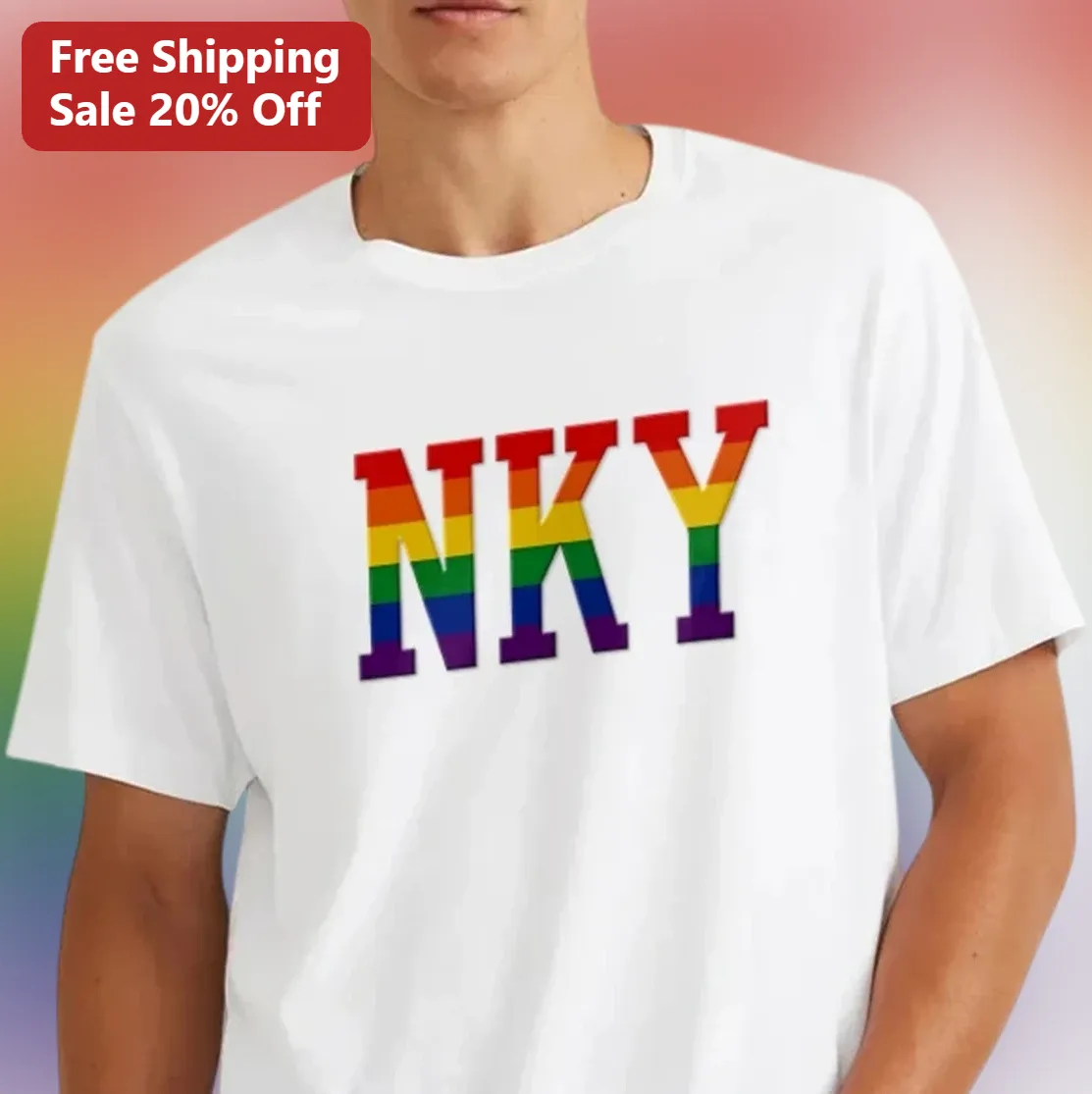 NKY Rainbow Pride Tee, Northern Kentucky Varsity Letters Gift for Pride Month