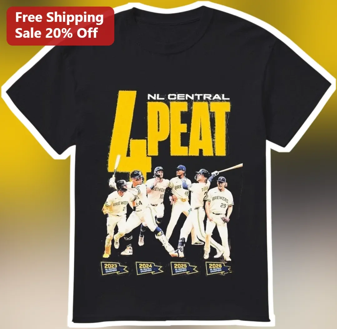 NL Central 4 Peat Baseball Champions Tee