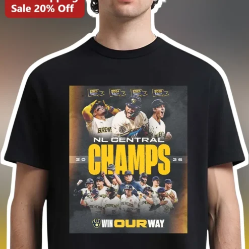 NL Central Champs Win Our Way Milwaukee Brewers Tee