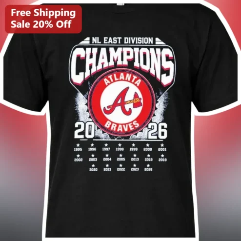 NL East Division Champions Atlanta Braves Tee Vintage Distressed Baseball Fan Shirt
