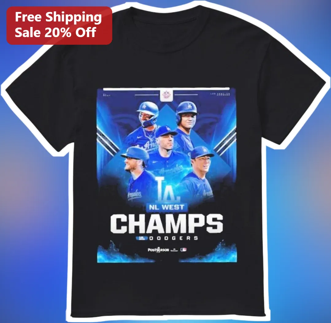 NL West Champs Los Angeles Dodgers Tee Baseball Fan Shirt