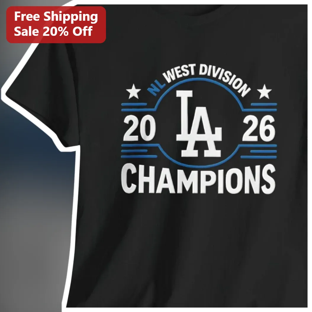 NL West Division Champions Tee Los Angeles Dodgers Baseball Fan Apparel