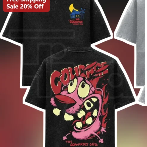 No Courage Without Fear Courage The Cowardly Dog Graphic Tee