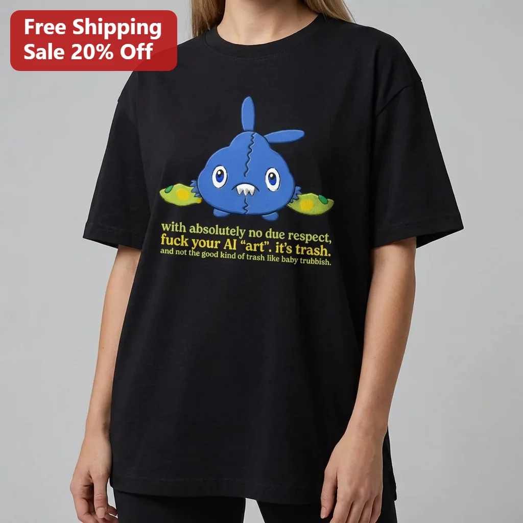 No Due Respect Fuck Your AI Art Anti AI Satire Graphic Tee for Artists and Designers
