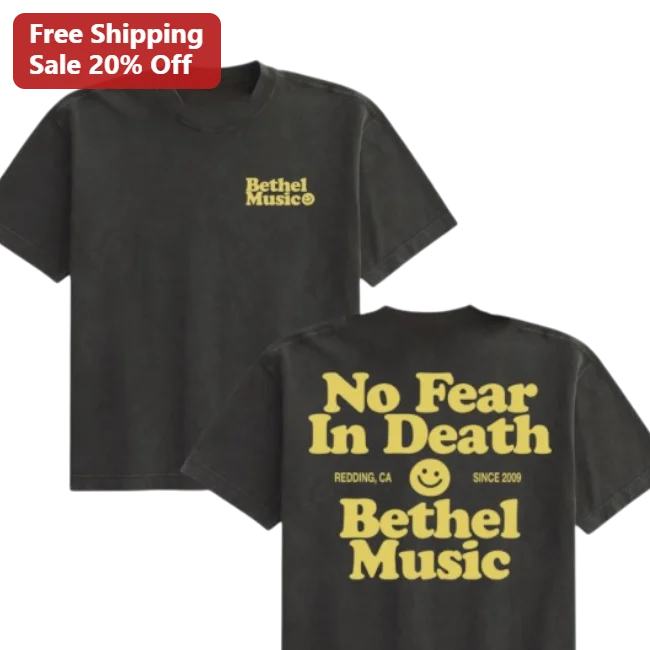 No Fear In Death Tee No Guilt In Life Christian Worship Graphic Shirt