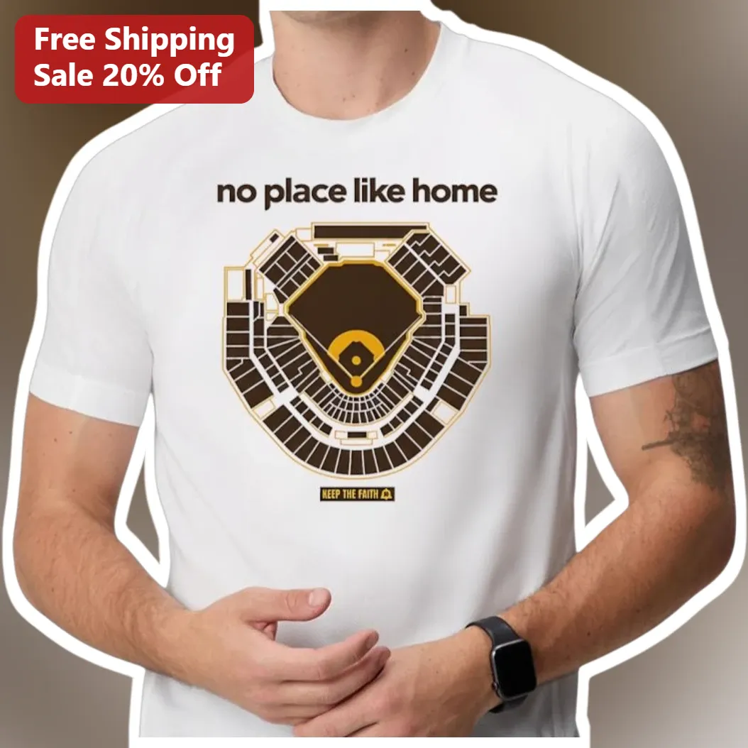 No Place Like Home Keep The Faith Baseball Stadium Map Graphic Tee