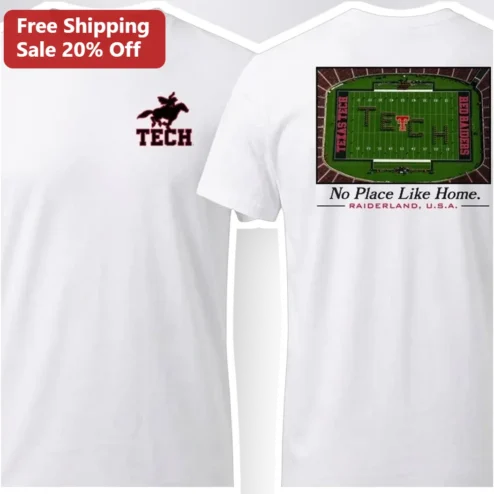 No Place Like Home Tech Tee RAIDERLAND USA College Fan Shirt