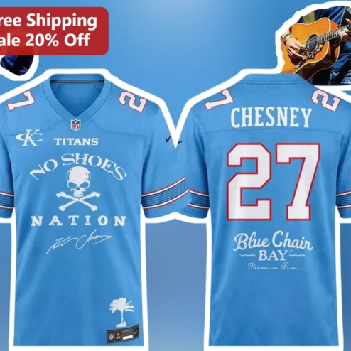 No Shoes Nation Blue Chair Bay Premium Rum Kenny Chesney Jersey Country Music Fan Gear