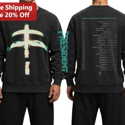 North American Campaign 2026 President Sweatshirt Twenty One Pilots Tour Merch