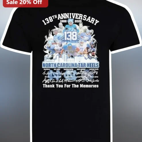 North Carolina Tar Heels 138th Anniversary Thank You For The Memories Tee