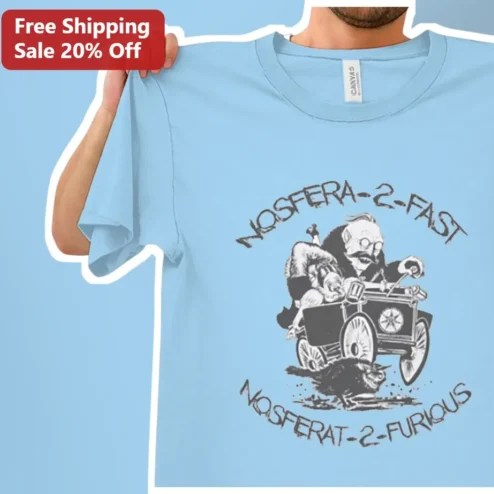 Nosfera 2 Fast Nosferat 2 Furious Count Orlok Vintage Horror Parody Graphic Tee