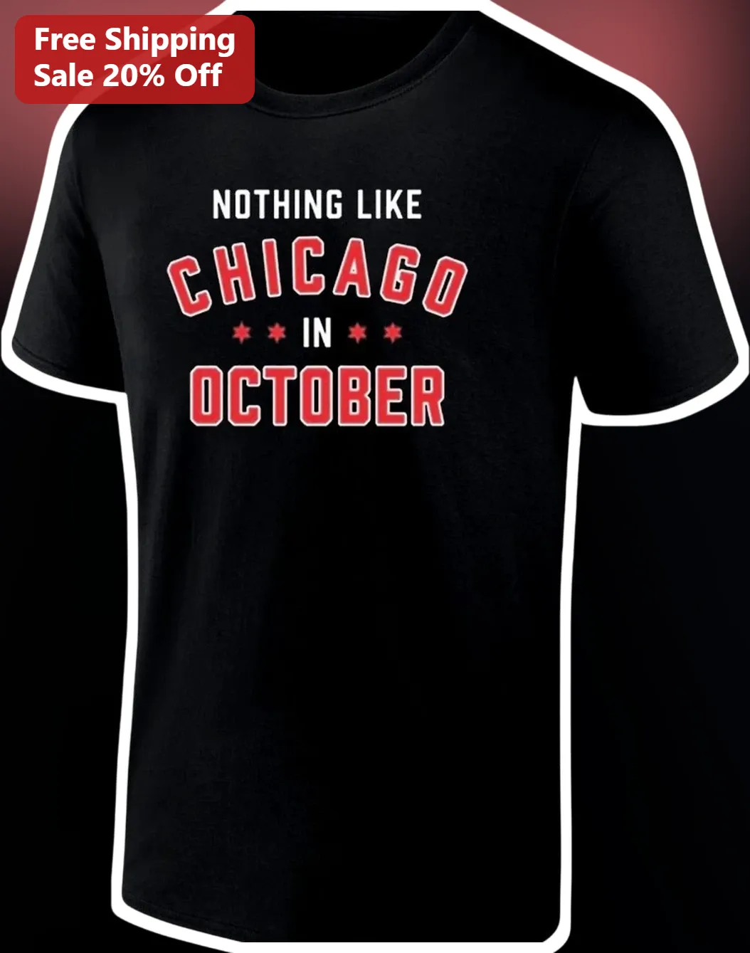 Nothing Like Chicago in October Tee Vintage Varsity Graphic Shirt for Men Women Fall Gift