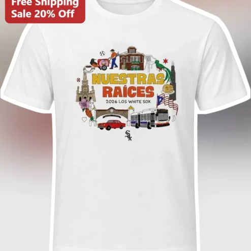 Nuestras Raíces Tee Chicago Puerto Rican Boricua Heritage Graphic T-Shirt for Men Women Hispanic Pride Gift