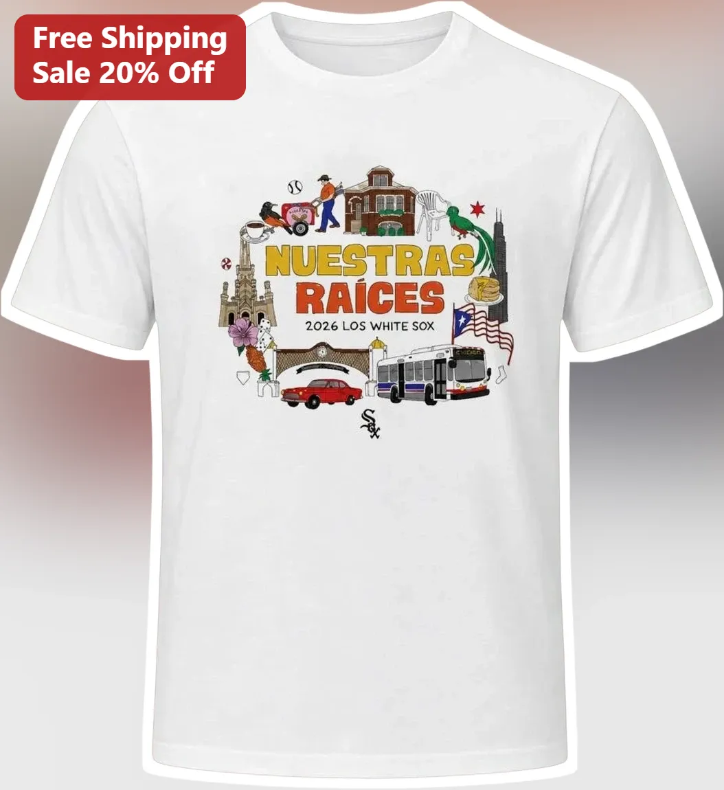 Nuestras Raíces Tee Chicago Puerto Rican Boricua Heritage Graphic T-Shirt for Men Women Hispanic Pride Gift