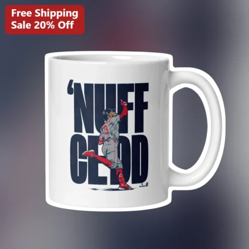 'NUFF CEED Mug Mookie Betts Boston Red Sox Baseball Fan Gift 11oz Ceramic Coffee Tea Cup