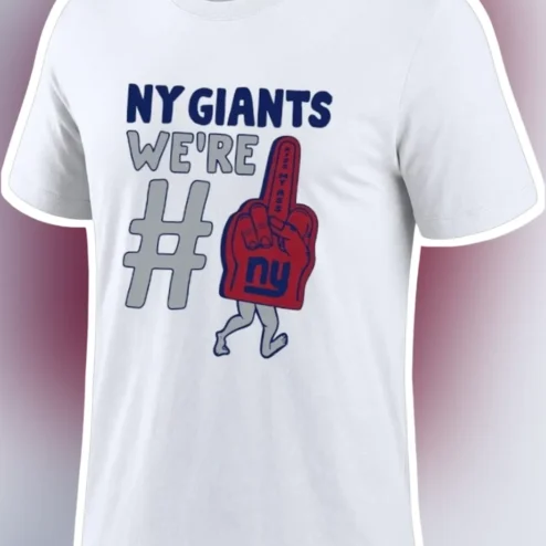 NY Giants We're #1 Tee New York Football Fan Shirt Week 1 Win Celebration Gift