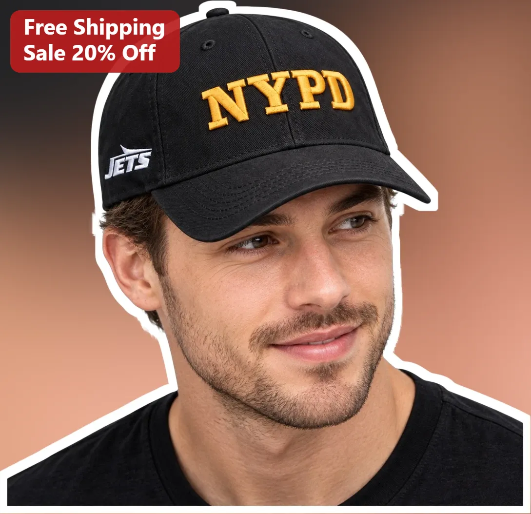 NYPD Cap Gold Embroidered Baseball Hat New York Police Department Officer Gift