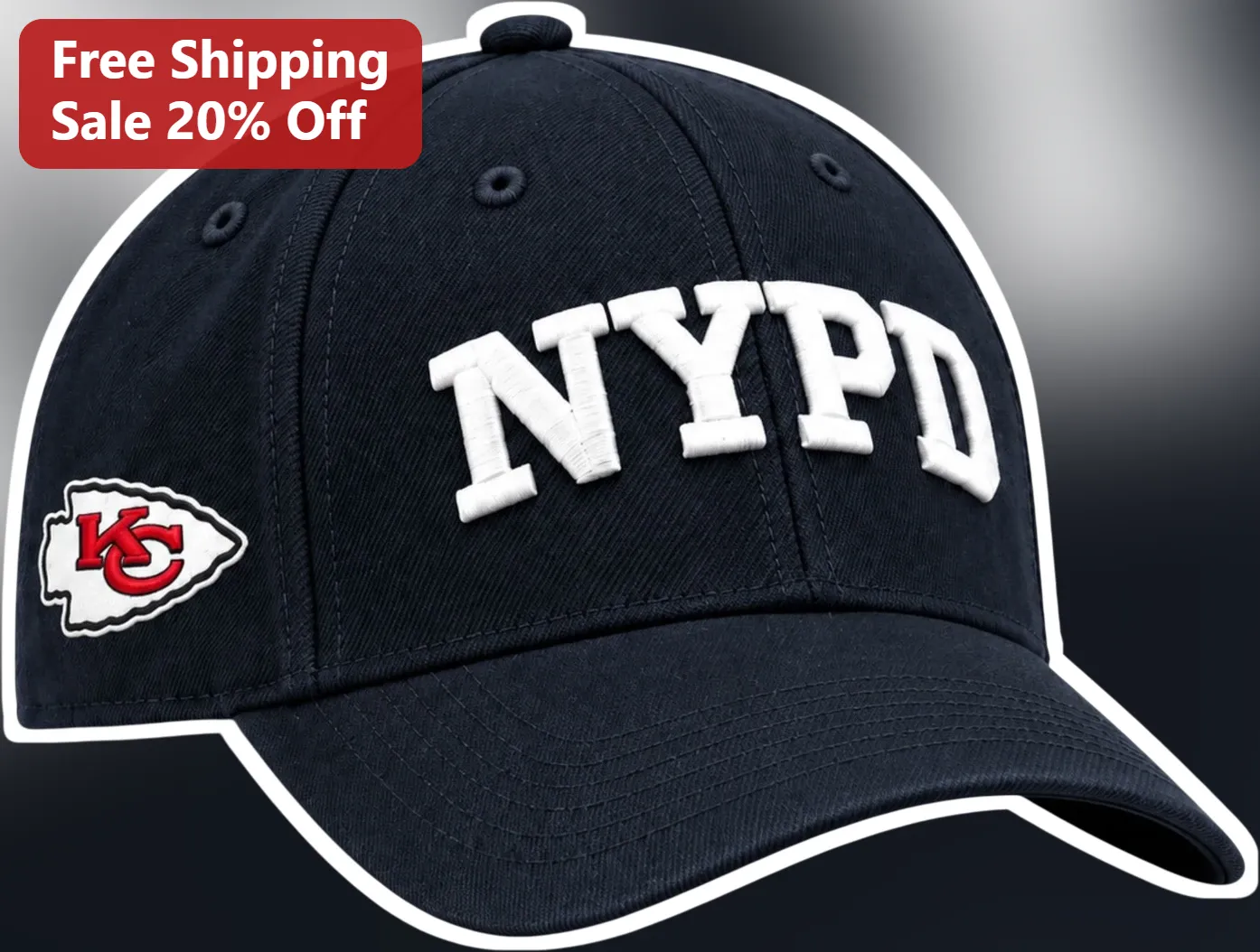 NYPD Cap Navy Blue Baseball Hat with Chiefs Logo Embroidered Police Department Headwear for Men Women