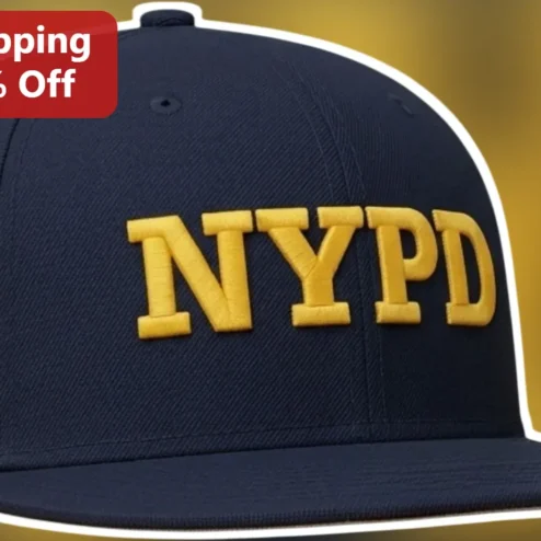 NYPD Hat Navy Blue Baseball Cap Gold Embroidered Logo Law Enforcement Gift