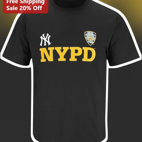 NYPD Tee New York Police Department Shield Badge Graphic T-Shirt for Men Women