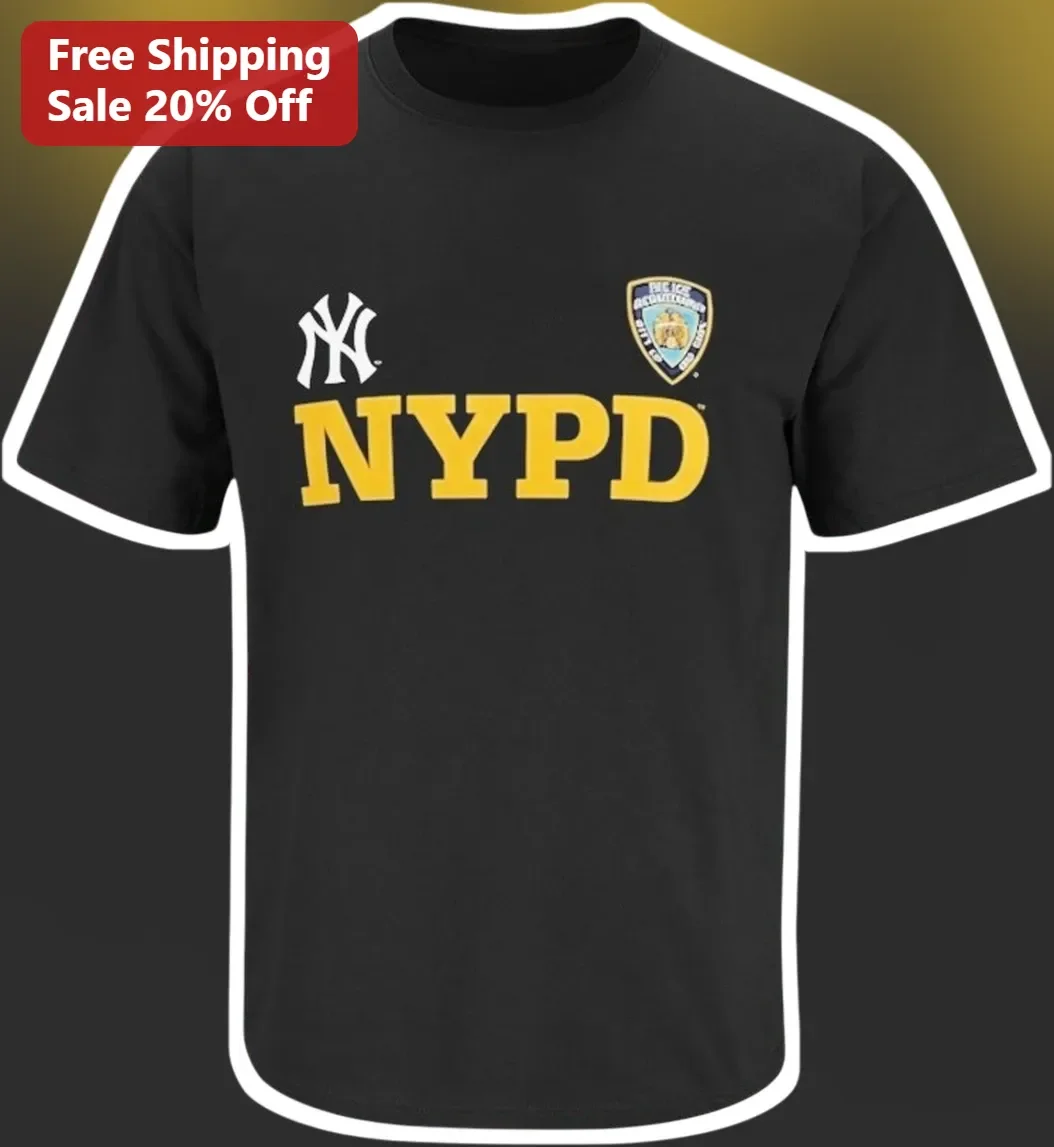 NYPD Tee New York Police Department Shield Badge Graphic T-Shirt for Men Women