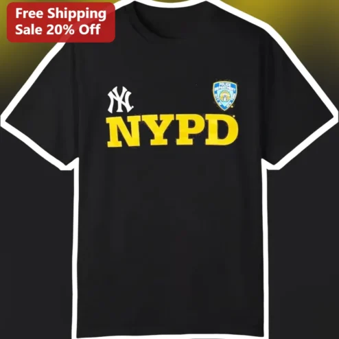 NYPD Tee New York Police Department Yankees Logo Mashup Graphic T-Shirt Gift for Men Women