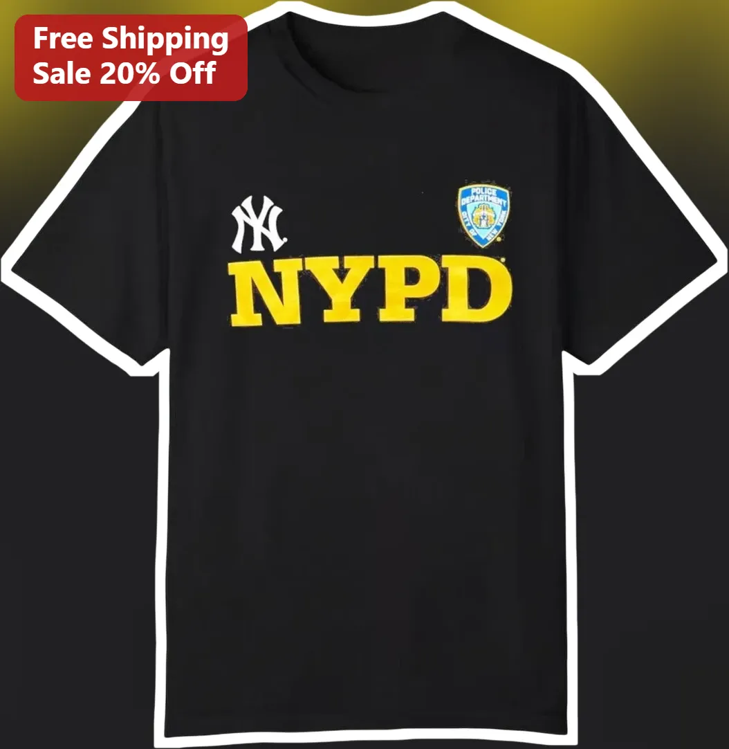 NYPD Tee New York Police Department Yankees Logo Mashup Graphic T-Shirt Gift for Men Women