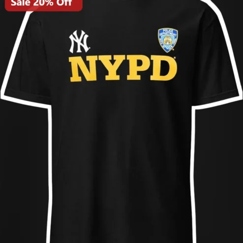 NYPD Tee New York Yankees Police Department Mashup Graphic T-Shirt for Men Women NYC Gift