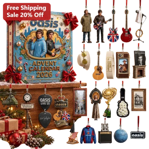 Oasis Advent Calendar 2026 Live '25 Ornament Britpop Gift for Fans