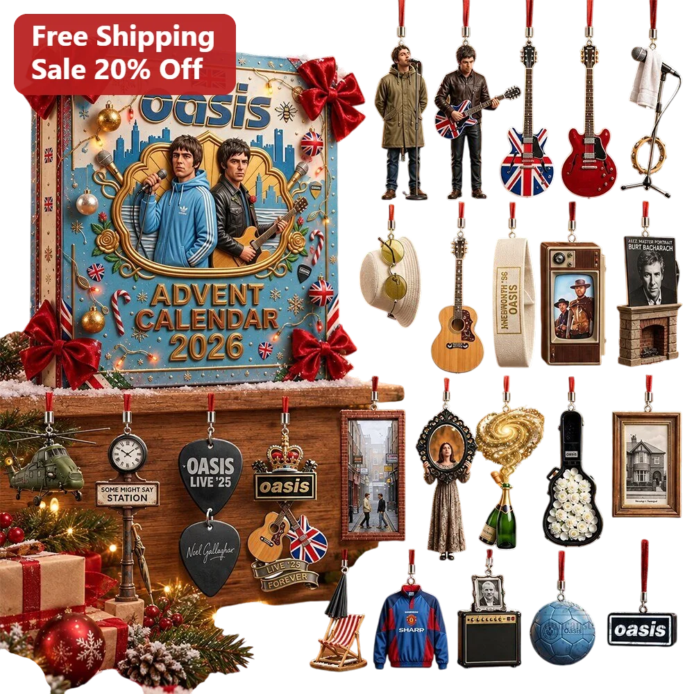 Oasis Advent Calendar 2026 Live '25 Ornament Britpop Gift for Fans
