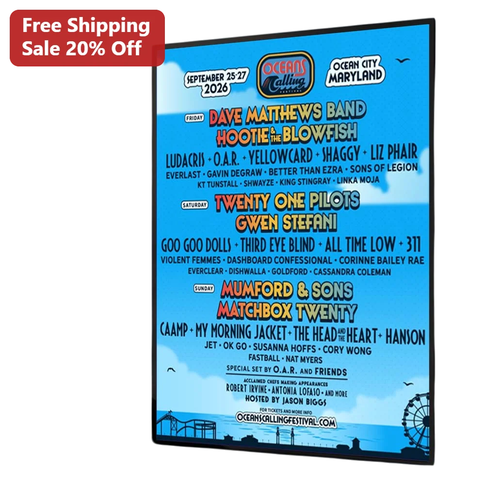 Oceans Calling Festival Poster 2026 Ocean City MD Music Lineup Commemorative Art Print