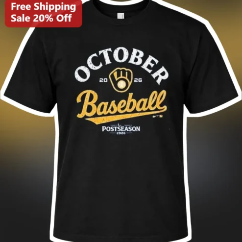 October Baseball Postseason 2026 Vintage Graphic Tee for MLB Fans
