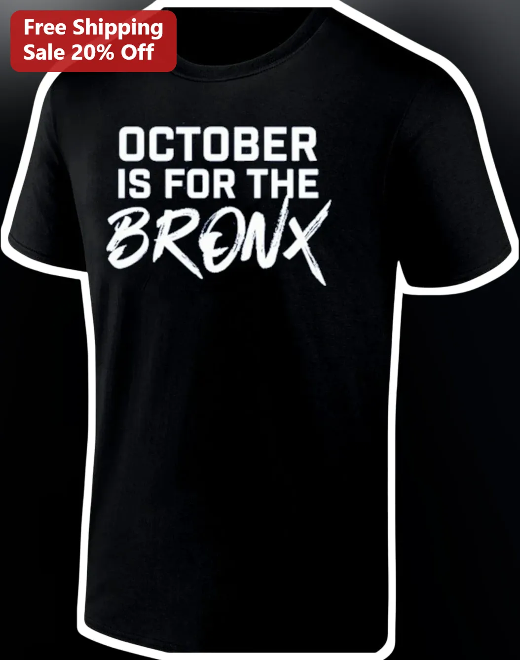 October Is For The Bronx Tee NYC Borough Pride Graphic T-Shirt Fall Halloween Gift