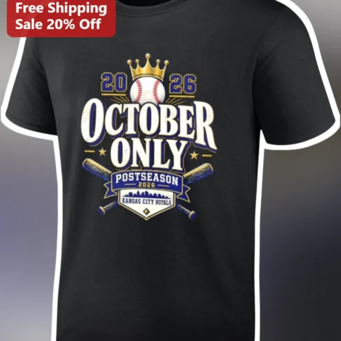 October Only Postseason Tee Kansas City Royals Vintage Baseball Playoff Shirt
