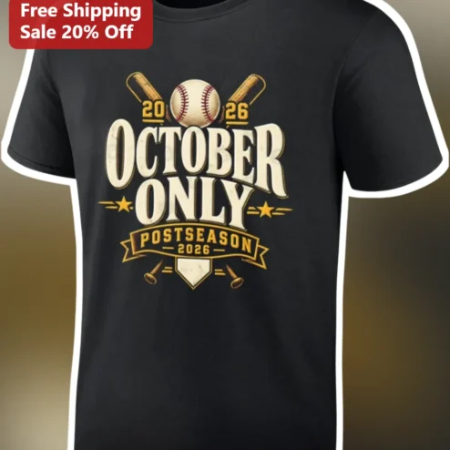 October Only Postseason Vintage Baseball Tee, MLB Playoff Fan Gift Apparel