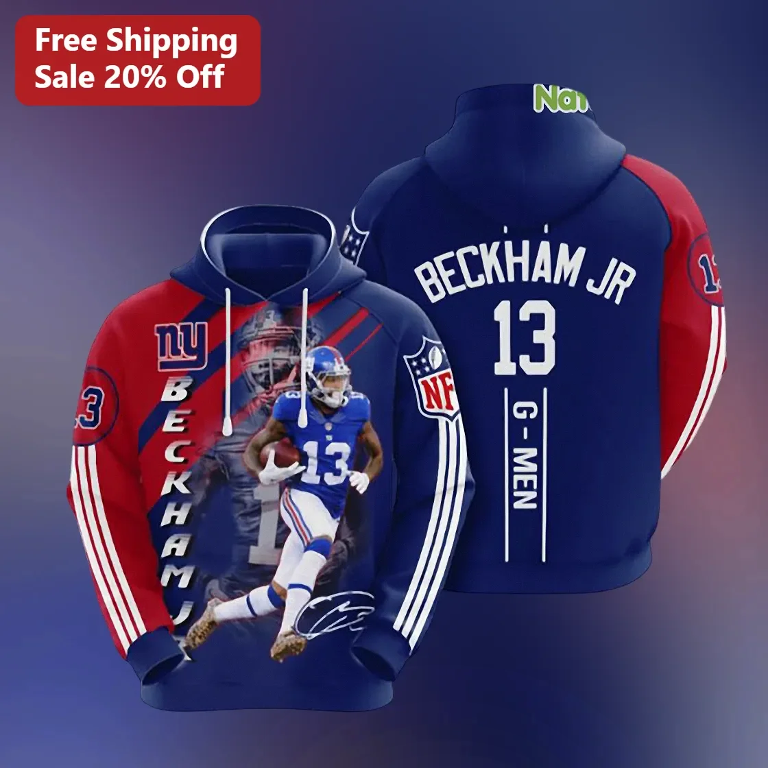 Odell Beckham Jr G-MEN New York Giants Hoodie
