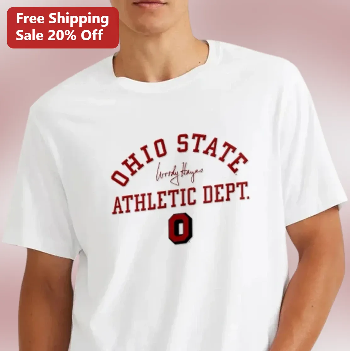 Ohio State Athletic Dept Tee Woody Hayes Signature Vintage College Football Fan Gift