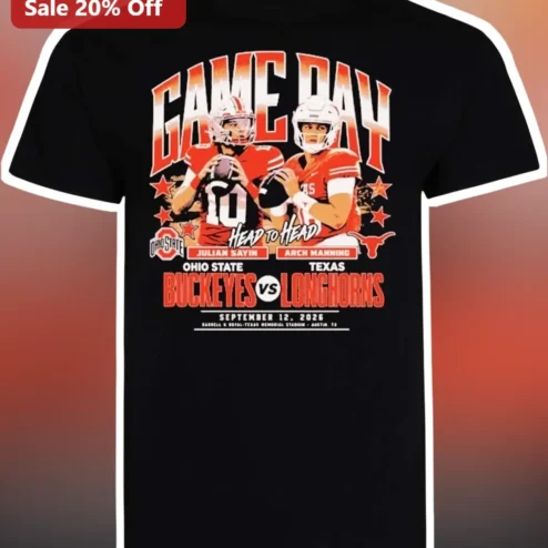 Ohio State Buckeyes vs Texas Longhorns Game Day Head to Head Tee