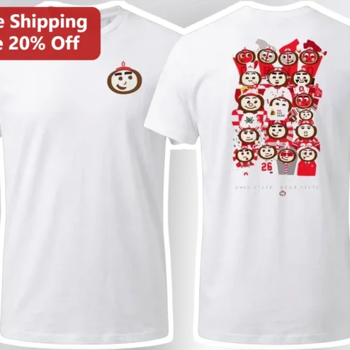 Ohio State Kent State Block O Mascot Graphic Tee for College Football Fans