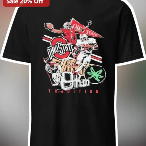 Ohio State Tradition Tee Vintage Buckeyes Football Graphic Shirt for Men Women Game Day