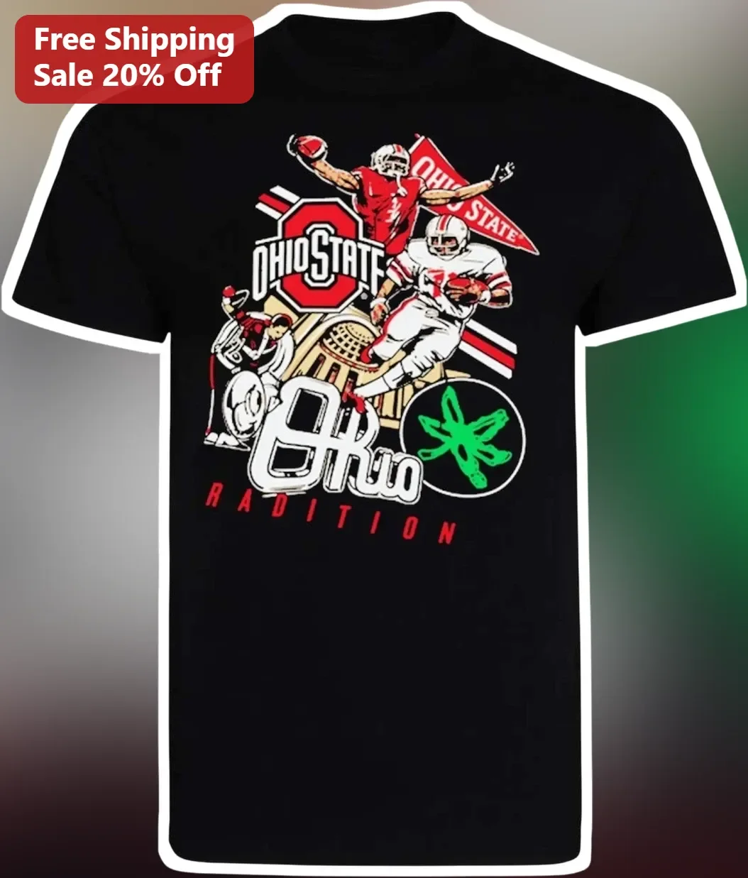 Ohio State Tradition Vintage Buckeyes Football Fan Tee