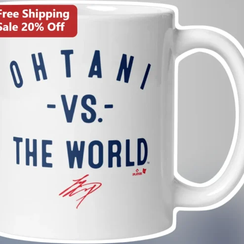 Ohtani Vs The World Mug Shohei Ohtani Signature Baseball Coffee Cup Gift for Dodgers Fans