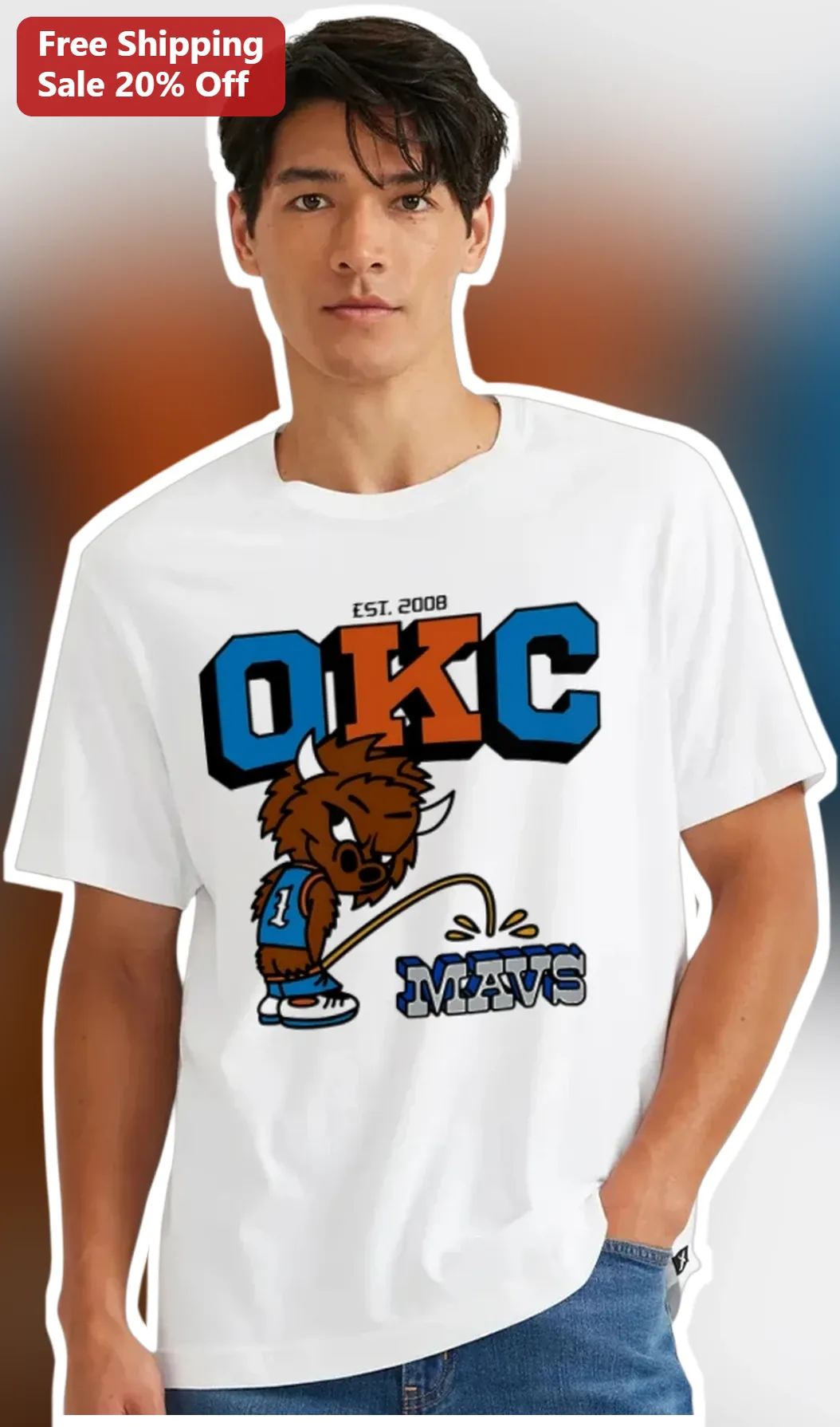 OKC Mavs Vintage Retro Basketball Rivalry Graphic Tee for Men Women