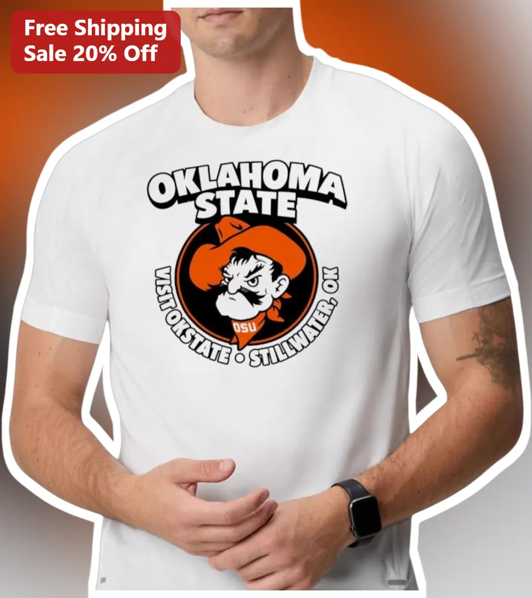 Oklahoma State Visit OKState Stillwater OSU Pistol Pete Graphic Tee
