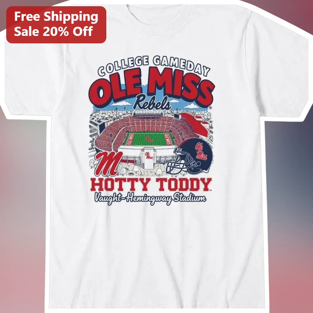 Ole Miss Rebels College GameDay Hotty Toddy Vaught-Hemingway Stadium Vintage Tee