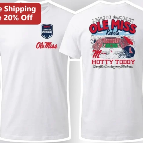 Ole Miss Rebels Hotty Toddy College GameDay Graphic Tee for Men Women