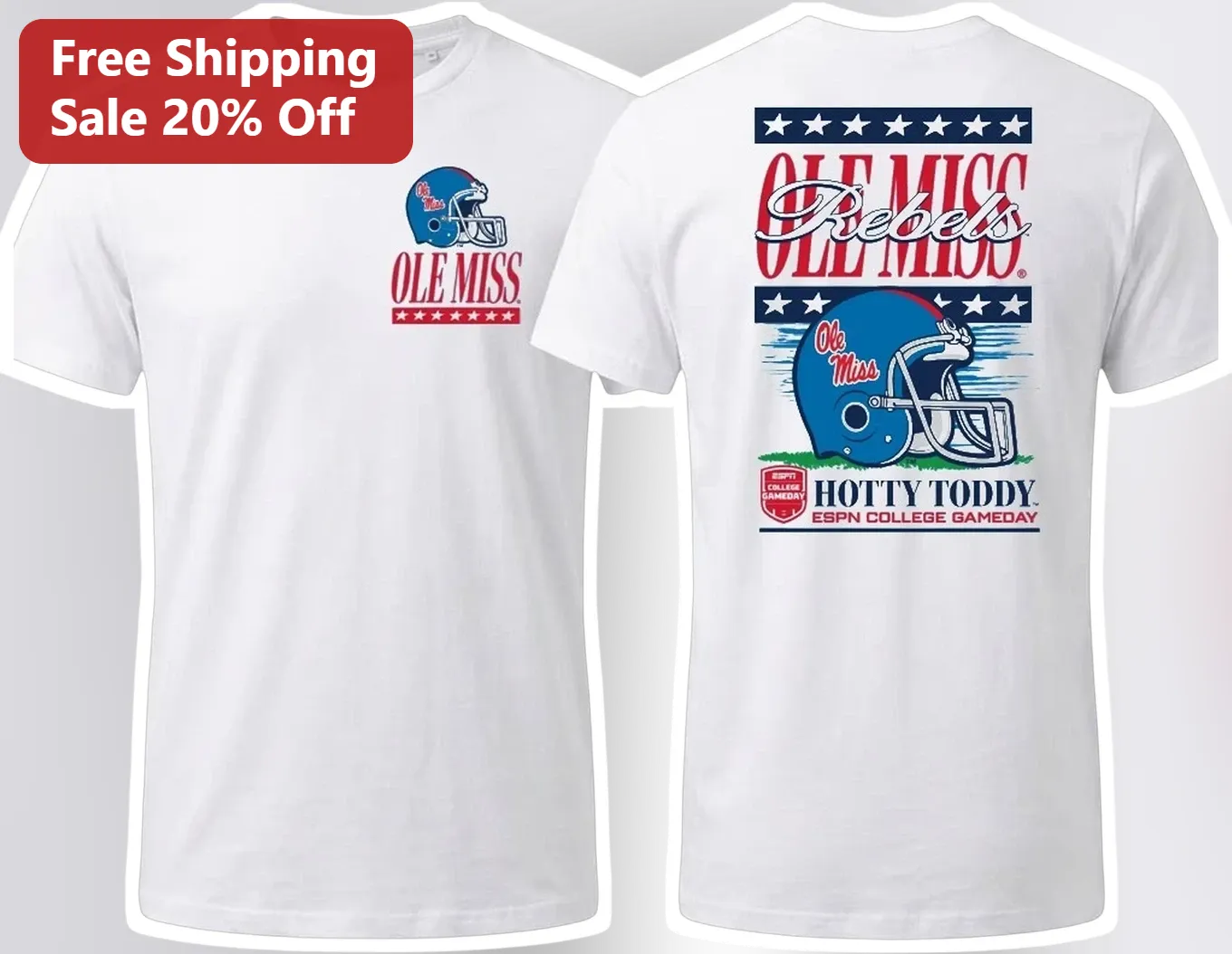 Ole Miss Rebels Hotty Toddy Tee College Football Fan Gear Game Day Shirt