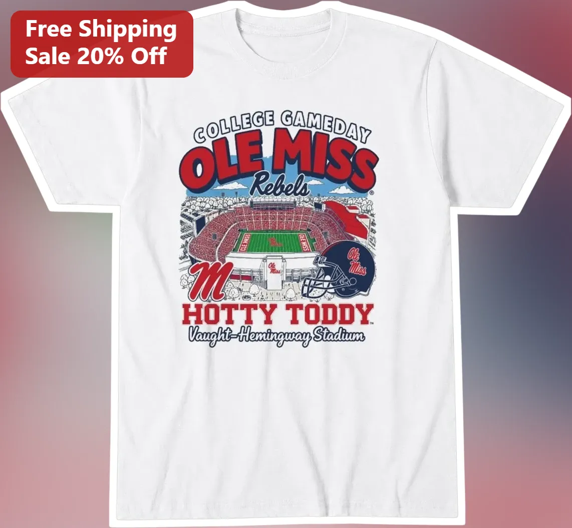 Ole Miss Rebels Hotty Toddy Vaught-Hemingway Stadium College GameDay Tee