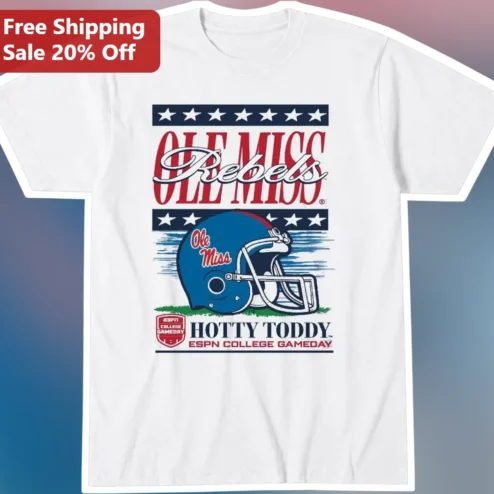 Ole Miss Rebels Hotty Toddy Vintage ESPN College Gameday Tee